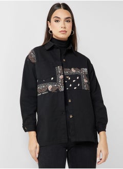 Buy Printed Denim Jacket in UAE