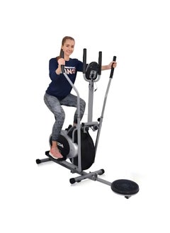 Buy Home stationary magnetic exercise bike with seat and turntable in Saudi Arabia