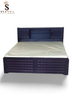 Buy Modern Wooden Bed Single Size 90x190 Without Mattress in UAE