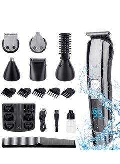 اشتري Hair Clipper Cordless Professional 11 in 1 Hair Trimmers Multifunctional Mens Grooming Kit for Beard Face Nose and Ear Hair Waterproof USB Rechargeable في الامارات