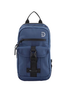 Buy Discovery SHIELD RPET Polyester Sling Cross Bag Blue, Durable Lightweight Tablet Protective Outdoor Business College Casual Cross Body Bag With Multi Compartment, RFID Pocket in UAE