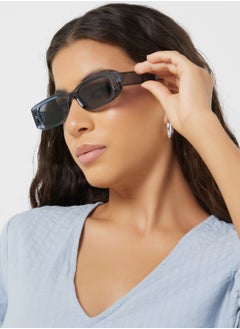 Buy Chunky Arm Rectangular Len Sunglasses in UAE