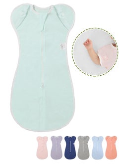 Buy Baby Swaddle , Baby Sleep Sack for 0-9 Month, Self-Soothing Swaddles for Newborns, New Born Essentials for Baby, Green in Saudi Arabia