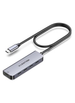 اشتري محول LENTION USB-C مع كابل بطول 2 قدم، مزود بـ 4 منافذ USB 3.0 (نوع USB-C بسرعة 5 جيجابت في الثانية)، ومنفذ USB-C مزود بالطاقة. متوافق مع MacBook Pro، iMac، iPad Pro، iPhone 15/15 Pro، والأجهزة الأخرى. (الطراز: CE31، اللون: رمادي فضائي) في الامارات