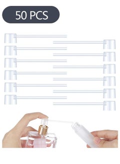 اشتري 50-Piece Perfume Dispenser Pump Perfume Refill Pump, Cosmetic Dispenser Pump Transfer Tool for Travel Refillable Perfume Spray Bottle في السعودية