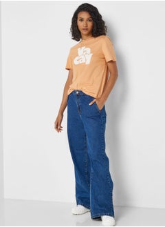 Buy Nmashley Nw Wide Leg Jeans Vi140Db Bg in UAE