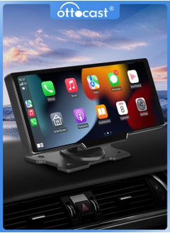 Buy Ottocast 10'' Car Touch Screen Portable Dash Cam Rearview Camera Wireless Carplay Android Auto DVR GPS Video for Tesla Model BMW in Saudi Arabia