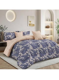 Buy Summer comforter set 6 pieces velvet medium filling excellent quality 230*250 in Saudi Arabia