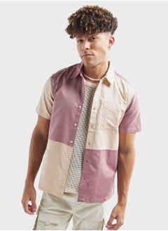 Buy Color Block Regular Fit Shirt in UAE