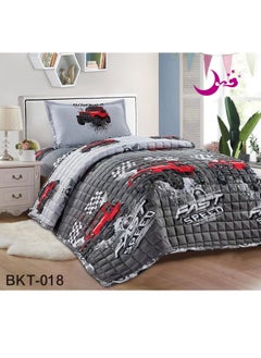 Buy Compressed bed comforter set consisting of 3 pieces, children's drawings in Saudi Arabia