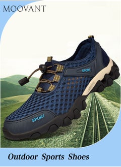 Buy Fashionable & Versatile Mesh breathable Shoes for Men New Summer Outdoor Sports Shoes Hiking Shoes Hollow Wading River Shoes Non-slip Shoes in Saudi Arabia