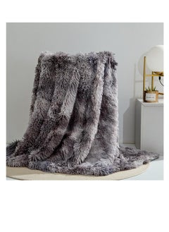 اشتري Soft Long Plush Bed Cover Blanket Soft Faux Fur Bedspread Blankets Sofa Bedding Hotel Travel Warm Bedding Blanket في الامارات