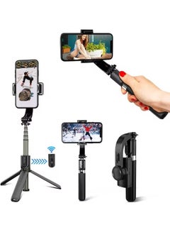اشتري Extendable Selfie Stick Tripod Stand For iPhones Android Smartphones With LED Light And Bluetooth Remote Control في الامارات