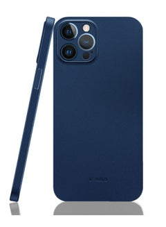 اشتري Air Skin Case Ultra Slim Back Cover Skin for iphone 13 Pro Frosted Anti Slip Full Coverage Blue في الامارات