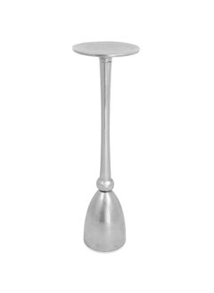 اشتري Pose Pillar Candle Holder, Silver - 12x43 cm في الامارات