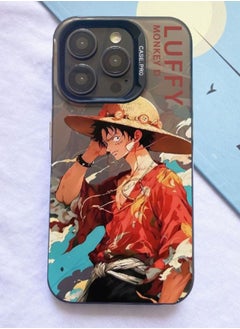 اشتري حافظة iPhone 15 Pro Max مع نمط Anime One Piece Luffy، حافظة هاتف صلبة من البولي كربونات مطلية بالأشعة فوق البنفسجية، غطاء حماية مضاد للخدش والصدمات ومضاد للأصفر لهاتف Apple iPhone 15 Pro Max في السعودية