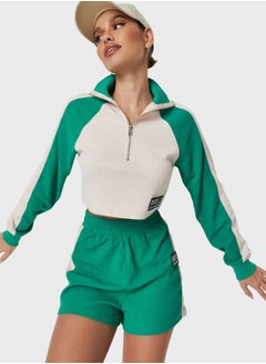 Buy Colorblock Crop Sweatshirt in Saudi Arabia