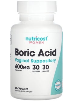 Buy Women, Boric Acid, Suppository, 600 mg, 30 Capsules in UAE