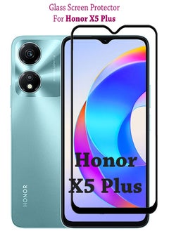 اشتري شاشة حماية من الزجاج المقوى لهاتف Honor X5 Plus -أسود في السعودية