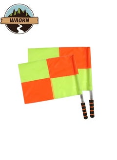 Buy Football Referee Side Flag Sports Lineman's Referee Waterproof Flag for Football, Hockey and Soccer Soccer Referee Flag Sports Match Football Linesman Flags 2 Pack Sports Referee Flag with Storage Bag in Saudi Arabia