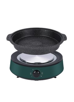 اشتري Factory direct supply new Korean household multifunctional electric cooker non-stick electric cooker split electric hot pot spot Green base + baking pan (only applicable to 110V voltage) في الامارات