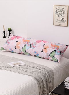 Buy 1 Piece Long Body Pillow Case, Pink Color Butterfly Design. in UAE