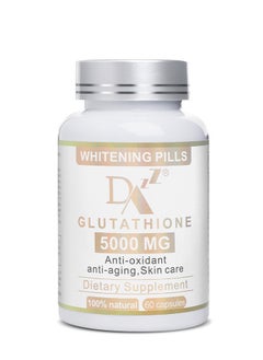 Buy Glutathione Whitening Pills - 60 Capsules 5000mg Glutathione - Effective Skin Lightening Supplement - Dark Spots, Melasma & Acne Scar Remover, Hyperpigmentation Treatment - Anti-Aging Antioxidant in Saudi Arabia