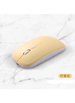 اشتري Bluetooth Keyboard Mouse Combo for iPad 10.2 Samsung Xiaomi Huawei Yellow Bluetooth rechargeable mouse في السعودية