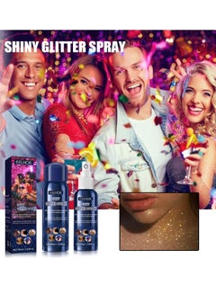 Buy Glitter Spray, Body Glitter, Glitter Hairspray for Clothes, Body Glitter Spray for Hair and Body, Waterproof and Long Last, Body Shiny Spray for Stage Makeup and Festival Rave （60ml） in Saudi Arabia