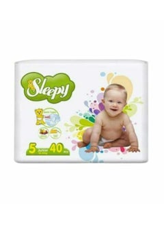 Buy Sleepy baby diapers, imported from Turkey, size 5, shorts, 40 pieces, suitable for sensitive skin, provide comfort to your child thanks to its distinctive design, which allows your child to move and play freely, equipped with an absorption feature that reaches up to 14 hours in Egypt