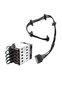 Buy 15 Pin Hard Drive Splitter Cable Adapter 1 Male To 5 Female SATA Power Supply Connector Extension Power Cord 55cm in Saudi Arabia