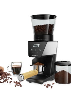 Buy 12-Cups Electric Coffee Grinder with 30 Gears Precise Settin, 2-in-1 Stainless Steel Coffee Grinder, LCD Screen and Large Capacity for Turkish/Espresso/Mocha/Drip/Pour Over/French Press in UAE