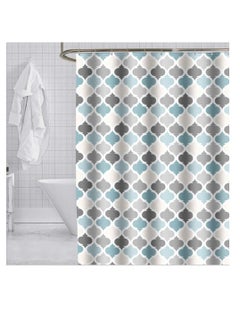 Buy Shower Curtain Waterproof Mould Proof, Waterproof Polyester Fabric, Machine Washable Thicked Polyester Fabric, with 12 Hooks and Weighted Hem for Bath Tub and Shower Stall in UAE