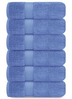 Buy Premium Blue Hand Towels - Pack of 6, 41cm x 71cm Bathroom Hand Towel Set, Hotel & Spa Quality Hand Towels for Bathroom, Highly Absorbent and Super Soft Bathroom Towels by Infinitee Xclusives in UAE