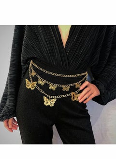 Buy Chain Belt Waist Dress Belts Multilayer Adjustable Metal for Women in Saudi Arabia