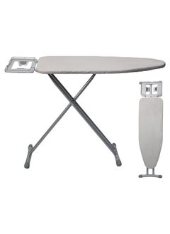 Buy Sky-Touch Ironing Board 110x33cm, Folding Ironing Stand with Jumbo Iron Rest, Heavy Sturdy Metal Frame Legs Iron Stand, Ironing Board Adjustable Height for Home Laundry Room or Dorm Use, Grey in UAE