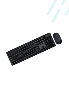 Buy Wireless Keyboard and Mouse, Anti-Fade & Spill-Resistant Keys,1600 DPI Mouse, English, Arabic|  ZK01 BLACK in Saudi Arabia