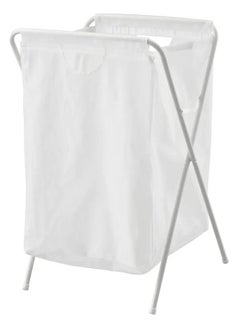 Buy Laundry Bag With Steel Stand White 41x43x64centimeter in Saudi Arabia