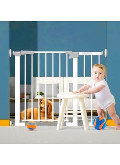 اشتري Auto Close Safety Baby Gate, Stairs Safety Gate, Max Suitable Width is 104cm, Pet Gate Safety Door (77-84) cm Including 21 cm Extension Rack, Retractable Baby Bate for Babies, Pets, Stair Baby Gate في الامارات