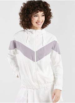 Buy Zip Front Colorblock Athletic Jacket in UAE