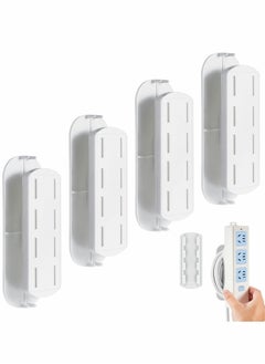 اشتري Self Adhesive Power Strip Holder Power Socket Mounts with Wire Wrap Function, Plastic Power Bar Holder Power Strip Fixer for Router Computer Kitchen Home Office Cable Management (5 Pack) في السعودية