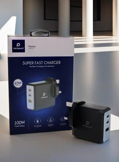 Buy Super Fast Charger 65 Watts Gross output 100w Fast Charging in Saudi Arabia
