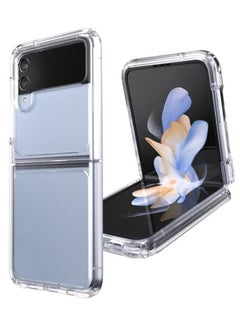 اشتري Samsung Galaxy Z Flip 4 Crystal Clear Case Shockproof Soft TPU Transparent Slim Protective Cover 6.7 inch Compatible with Galaxy Z Flip4 5G 2022 Release في الامارات
