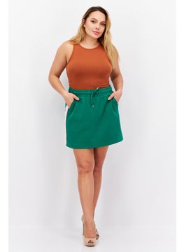 اشتري Women Side Stripe Mini Skirt, Green في الامارات