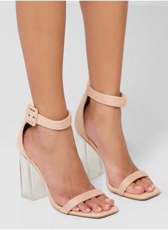 Buy Buckle Detail Perplex Heel Sandal in Saudi Arabia