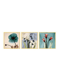 اشتري Flower01 Crystal Porcelain Decorative Wall Painting Set (A B C) في الامارات