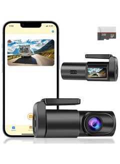 اشتري XVersion Dash Cam with 32GB Micro SD Card, Built-in GPS, Wi-Fi Dash Camera for Cars, 1080P HD 30fps Dashcam with APP, Night Vision, WDR, 140° Wide Angle, Video Recording, 360 Degree Rotating في الامارات
