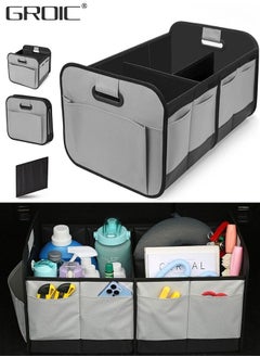 Buy Foldable Car Trunk Organizer,Large Capacity Luggage Storage Box With 2 Compartments & Multi-Pockests,Trunk Storage Organizer Bin,Car Storage Organizer for Car Suv/Jeep/Sedan in Saudi Arabia