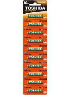 Buy Toshiba Heavy Duty AAA 10 Pcs Battery Pack in UAE