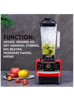 Buy 2.5L 4500W BPA Free Professional Heavy Duty Commercial Timer Blender Mixer Juicer Food Processor Smoothies Ice Crusher Kitchen in UAE